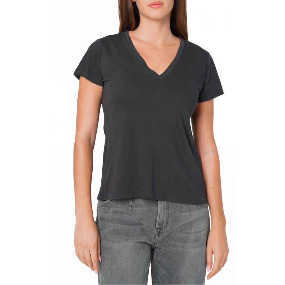 NEW NOEND supima cotton v neck tee in vintage black